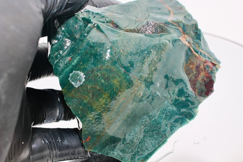 12oz Green Bloodstone Jasper Heliotrope Quality Raw Natural Rough Mineral Stone - Picture 11 of 14