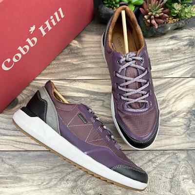 NIB Cobb Hill Rockport Skylar Waterproof Mesh Lace Up Comfort Sneaker 9M Purple