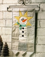 Star Snowman Mini Wall Hanging Quilt Pattern Pieced/Applique CM