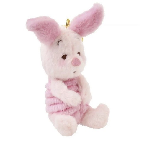 Japan Disney Piglet Plush Keychain Keychain Utouto cute - Picture 2 of 4
