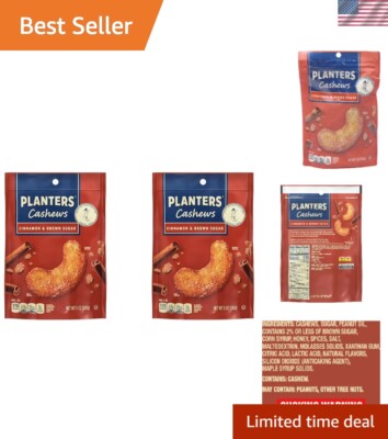 Creamy Cashews Cinnamon & Brown Sugar - Nutritious Party Snacks (5 oz x2)