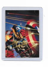 1995 MARVEL MASTERPIECES "CAPTAIN AMERICA" CARD #16 VF RARE FLEER AVENGERS