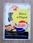 PEPSI COLA RETRO METAL SIGN 20cm x 15cm (BRAND NEW)