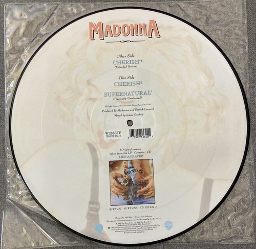 Madonna Cherish & Supernatural 12” Picture Disc! Made in England - Picture 3 of 5