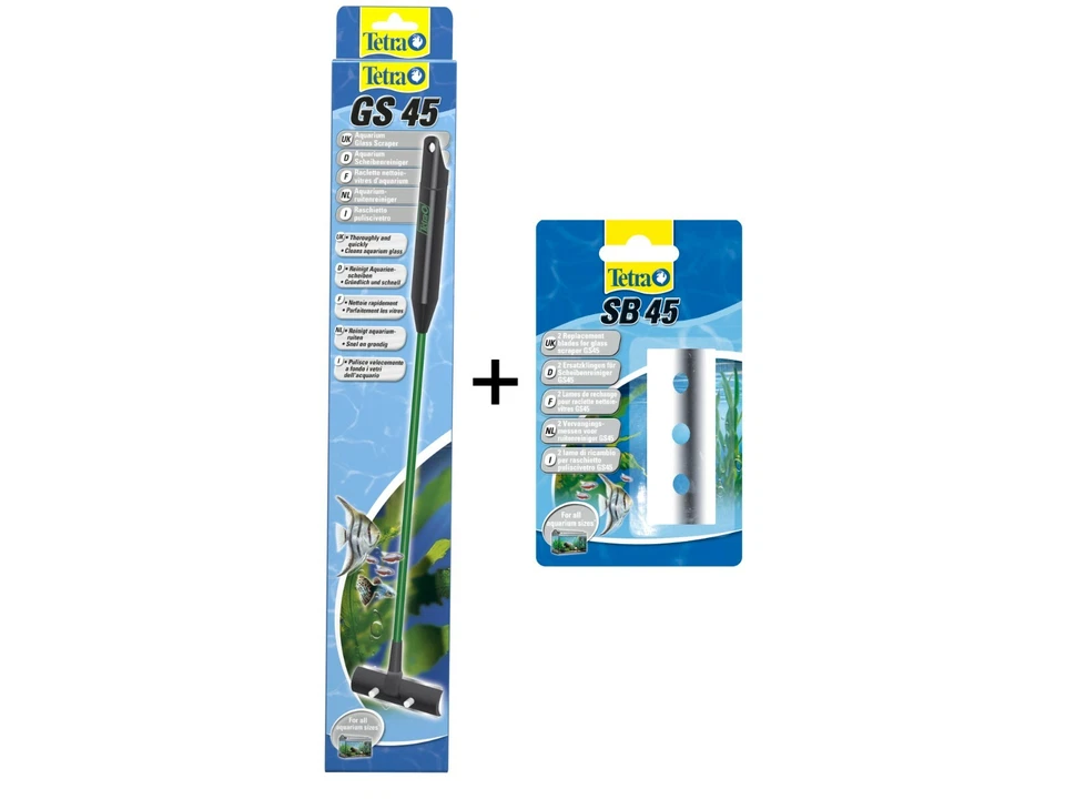 GS 45 Tetra Aquarium Scheibenreiniger inkl. Ersatzklingen