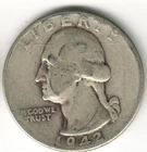 USA - 1942P - Washington ¼ $ - Silver Eagle - no mint mark - #16326RG
