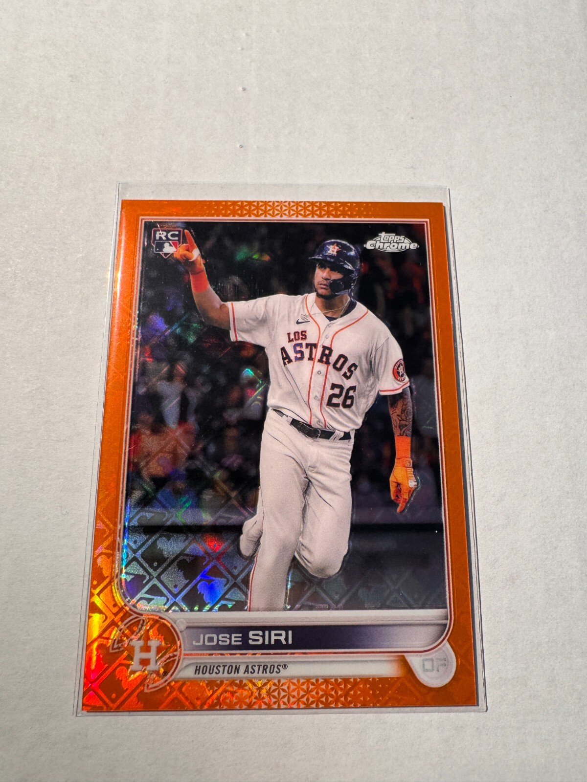 2022 Topps Chrome Logofractor Orange Refractor Jose Siri RC Astros 18/25 #9