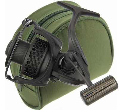 Karpfen Angelrolle NGT Profiler 60 All Black und Case Ersatzspule Front Drag