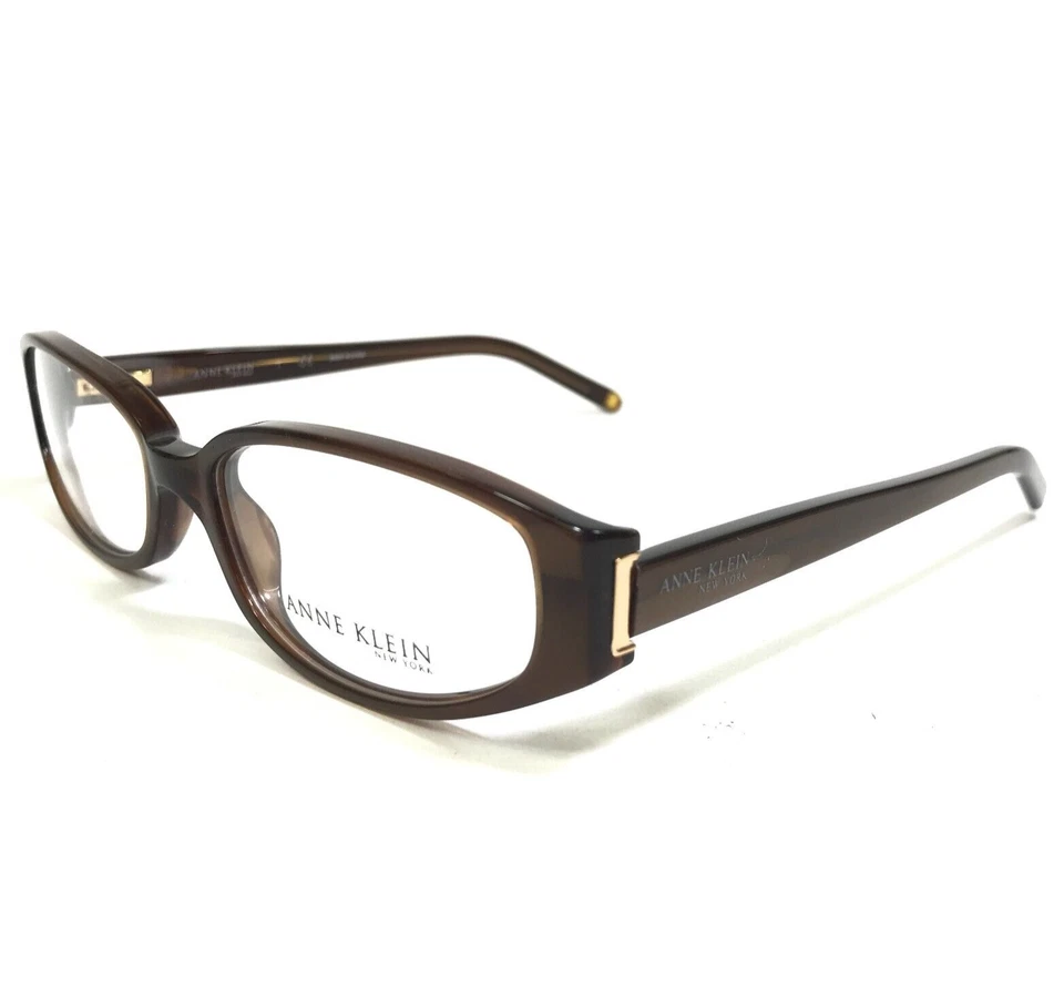 Armações de óculos Anne Klein AK8083 209 marrom ouro oval aro completo 51-16-135 - Imagem 4 de 4