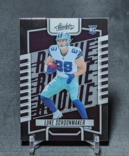 Luke Schoonmaker Blue Foil Rookie RC 2023 Absolute Card #121 Dallas Cowboys. rookie card picture