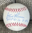 don larsen signed baseball With Coa Inscription Authenticated
