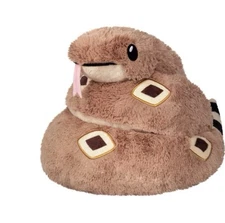 New Squishables L Brown Rattlesnake Plush Stuffed Animal Tail NWT 13" Reptile