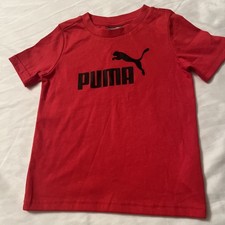 NEW Puma Boys T Shirt Size 24-Months Red Logo Tee Short Sleeve Crew Neck