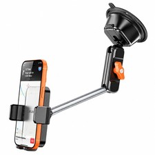 12" Adjustable Metal Arm Windshield Phone Mount, Suction Phone Mount