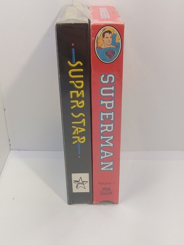 2 Unopened VHS Superman Cartoon Classics Super Star DC Collectors Movie C58 - Picture 7 of 8