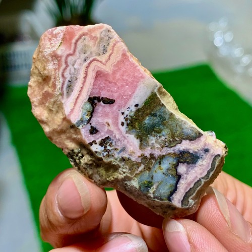 19G Rhodochrosite Crystal Slab Slice AAA+ Love / Compassion / Light Argentina - Picture 16 of 17