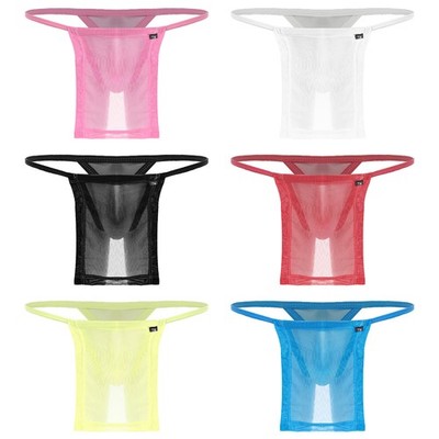 Mens Underwear T-Back Briefs Sexy Panties G-string Trunks Nightwear Underpants