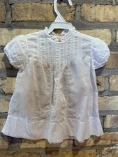 Vintage Baby Girl Dress Hand Embroidered Cotton Great Condition