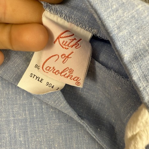 Ruth Of Carolina Girls Dress Vintage Blue Sailboats Size 4 Nautical - Picture 9 of 14