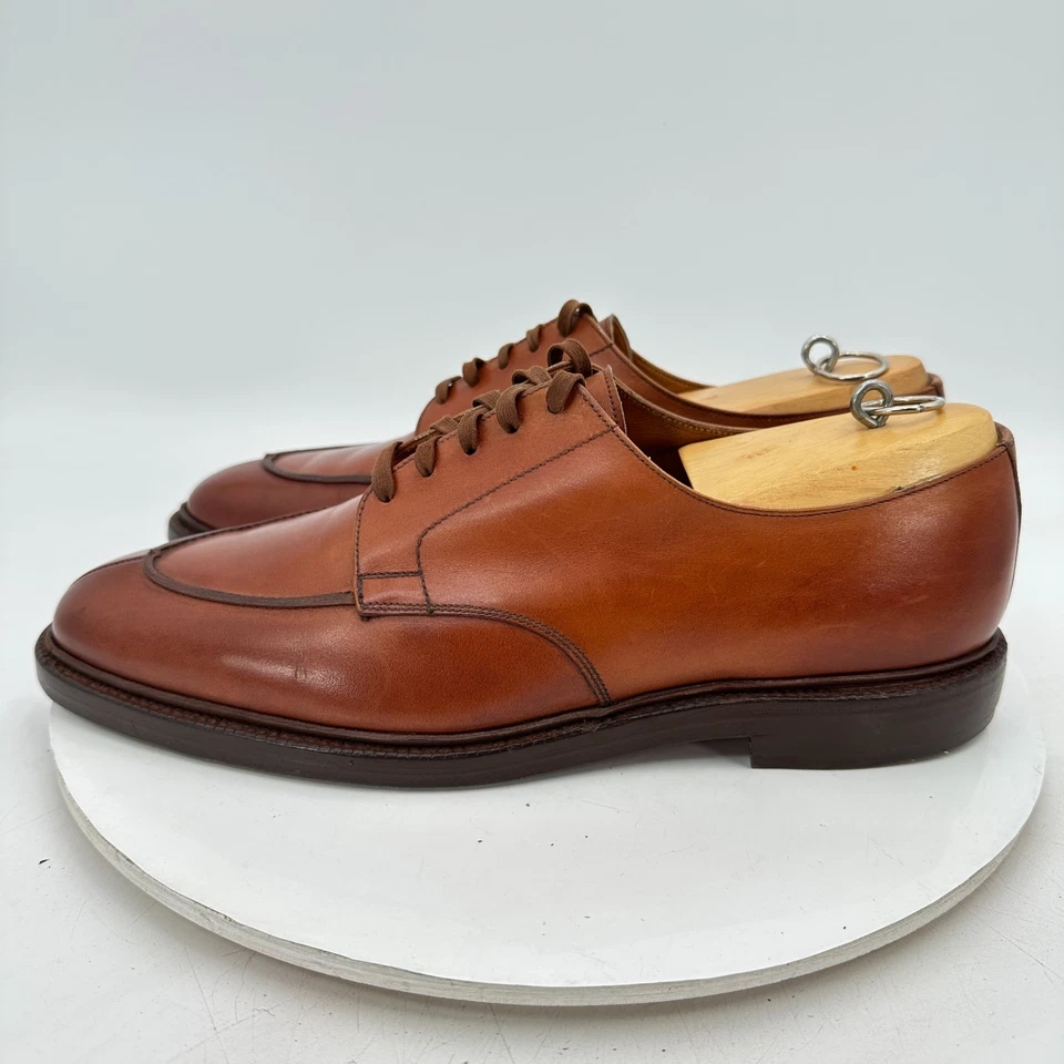 Polo Ralph Lauren Men UK 9.5 D US 10 D Brown Leather Derby England Shoe - Image 2 of 4