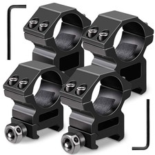 1 Inch Scope Rings Set of 4, 2 Pieces High Profile Scope Mounts and 2 Pieces ...