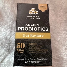 Ancient Nutrition Probiotics Gut Restore Digestive 90 Capsules EXP 02/2026