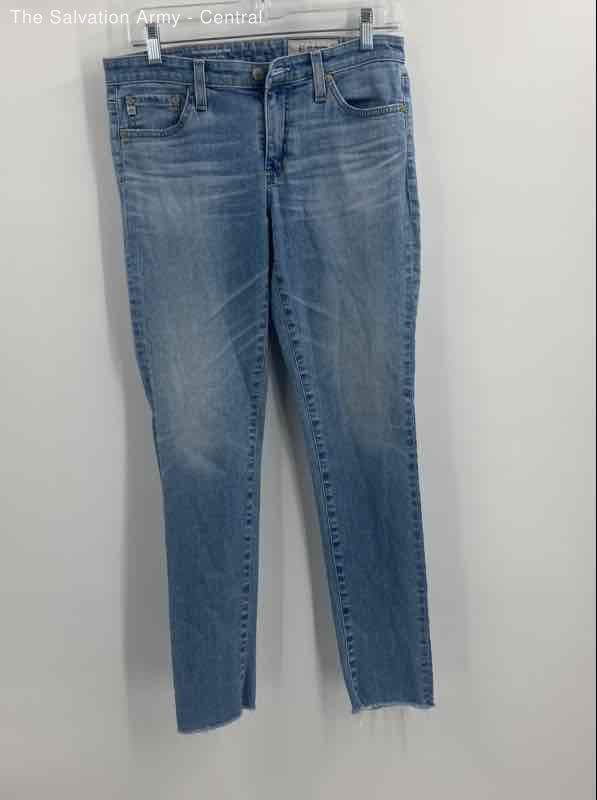 AG Adriano Goldschmied Womens Blue Light Wash Cotton Denim Skinny Jeans Size 27R