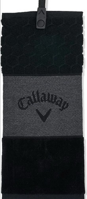 #ad Callaway Golf Tri Fold Towel 16quot; x 21quot; Black w Quick Snap Attachment $19.99