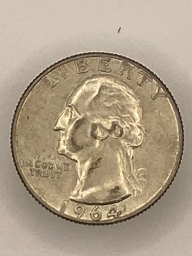 1964 D Washington Quarter Silver 90% US Coin Denver Mint Circulated