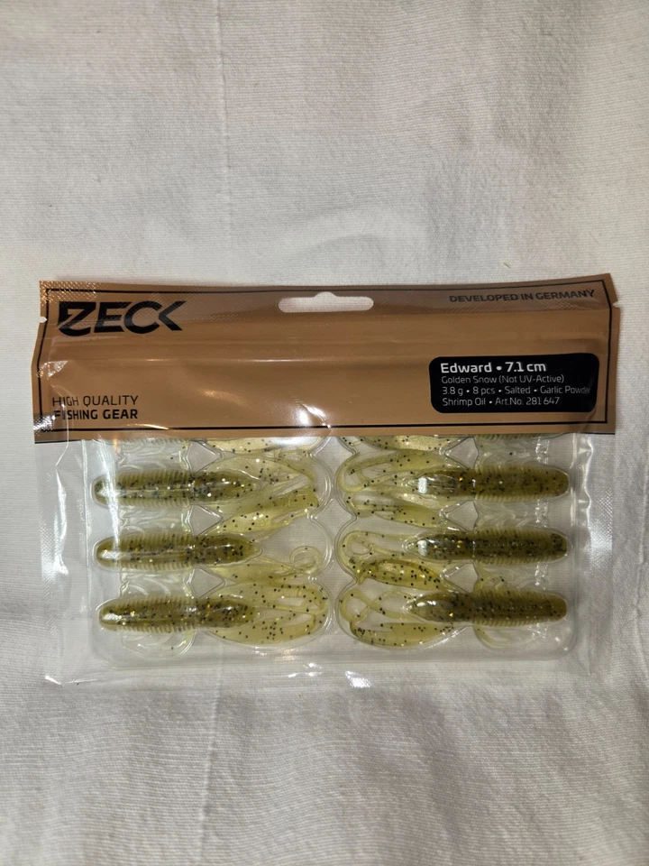 Zeck Edward 7,1cm 3,8g 8 Stück Garlic Shrimp Golden Snow (Not UV-Active) #11