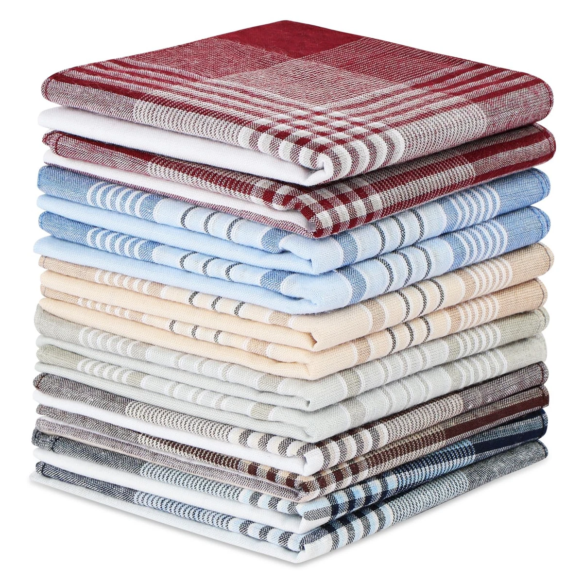 Fazzoletti Da Tasca In Cotone Per Uomo – Tinta Unita Con Bordo Ricamato – 23x23 Cm – Ideali Per Abiti Formali E Blazer - 3