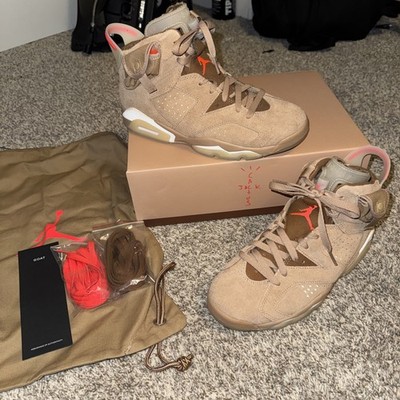 Nike Air Jordan 6 Retro x Travis Scott  British Khaki  2021 Size 7.5 DH0690-200