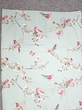 Pair of Dunelm Curtains Beautiful Birds Duck Egg Blue 66" Wide x 54" Drop