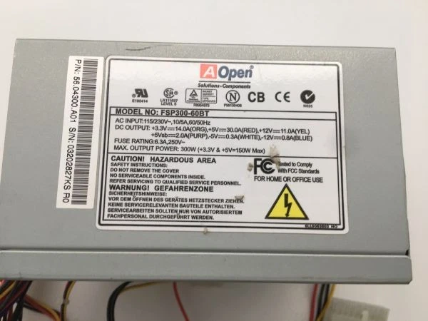 300w power supply, fsp300-60bt, p/n: 56.04300.a01,300w, atx - Image 4 of 4