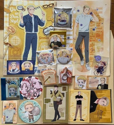Hetalia Germany Bundle Anime Goods Set Collectibles Pins Acrylic Keychains