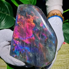 2.2LB Natural Labrador moonstone quartz free form mineral specimen  1000g