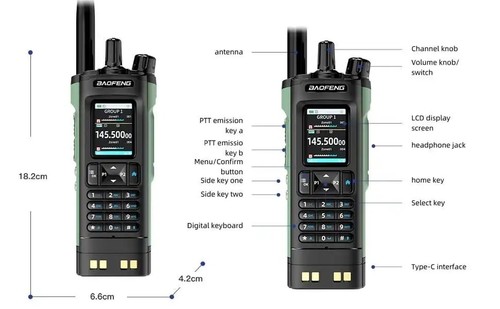 BAOFENG UV32 Amateur Walkie Talkie USB Type C Aviation Radio GPS Bluetooth APP - Picture 23 of 23