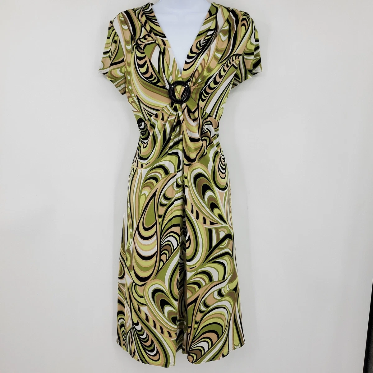 s.l. fashions dresses S.L. Fashions Women's Long V-Neck Flutter Sleeve A-Line Dress