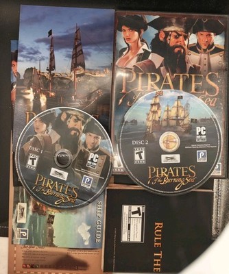 PIRATES OF THE BURNING SEA  PC GAME SONY 2008 WITH BOX AND Map Keys Untested 