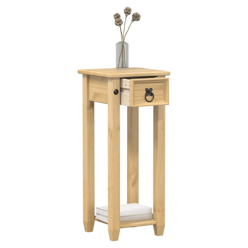 Plant Stand Solid Pine Wood 30x30x73 cm Honey Matte Storage Indoor UK