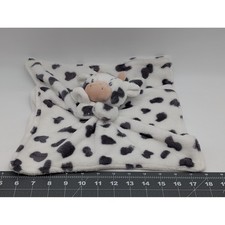 Carters Cow Lovey Security Blanket White Gray Spotted Plush Baby Snuggler 2022