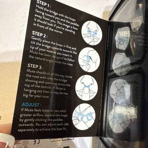 Rhinomed Mute Nasal Dilator Snore Reduction Anti-Snoring Trial Pack S/M/L Sealed - Picture 6 of 11