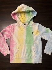 Polo Ralph Lauren Kids Unisex Tie-dye Sweater Hoodie Multicolor size 5