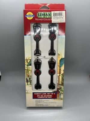 NEW Lemax Street Lamp Miniature Set Of 4 For Christmas Village 1992 #14012