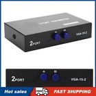 VGA Out Splitter 2 in 1 Data Sync for Home & Office Metal Construction