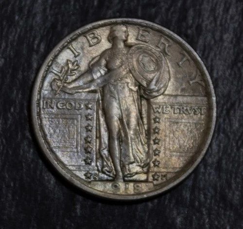 1918 S Standing Liberty Quarter Slider BU Lightly Cleaned.........Lot 4406