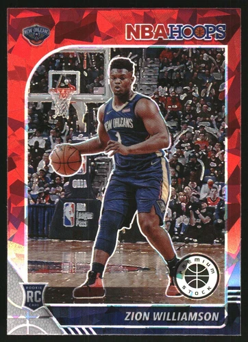 2019-20 Hoops Premium Stock Prizms Red Cracked Ice #258 Zion Williamson