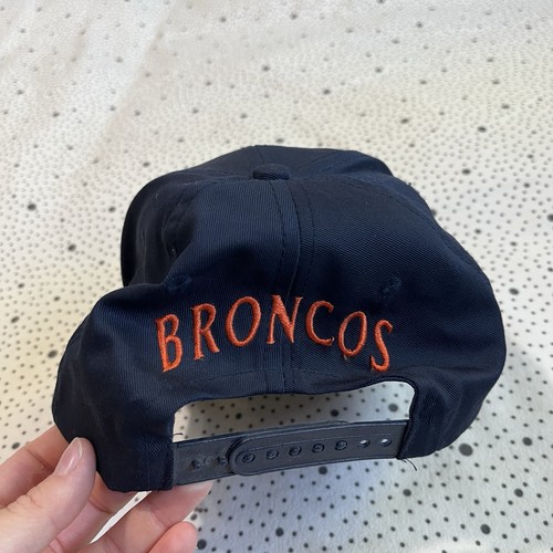 Vintage 1990's NFL Denver Broncos Cap Hat Blue Adjustable Football Logo - Picture 5 of 10