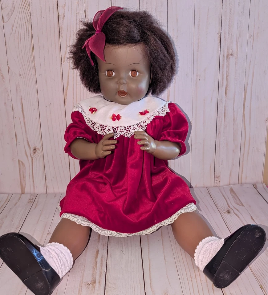 Muñeca Horsman Thirstee Walker 1964 de colección niño pequeño TB-26 afroamericano sediento Foto 3 de 4