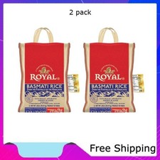 Authentic Royal Naturally Aged Indian White Basmati Rice, Long-Grain, 2 pack